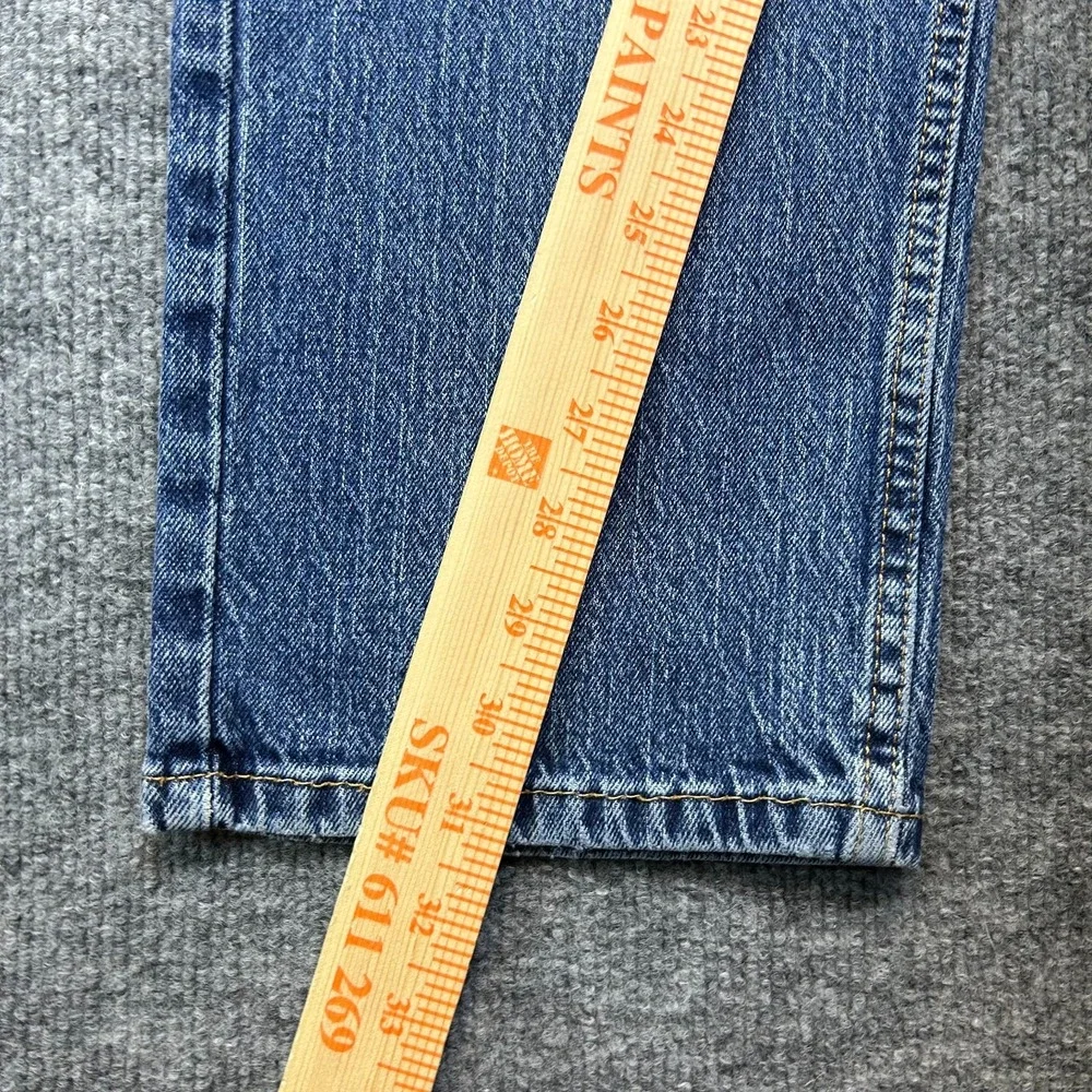Levi's 505 Jeans Men's Blue Denim Straight Pockets Classic Zip Fly 34X31 - Flaws